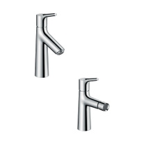 Ideal Standard EDGE set rubinetteria con miscelatore lavabo senza scarico e  miscelatore bidet con scarico, finitura cromo SETED001