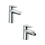 Immagine di Hansgrohe TALIS E set rubinetteria con miscelatore lavabo con scarico e miscelatore bidet con scarico, finitura cromo SETALE002