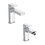 Immagine di Ideal Standard EDGE set rubinetteria con miscelatore lavabo senza scarico e miscelatore bidet con scarico, finitura cromo SETED001