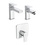Immagine di Ideal Standard EDGE set rubinetteria con miscelatore lavabo senza scarico, miscelatore bidet con scarico, miscelatore monocomando ad incasso doccia e corpo incasso, finitura cromo SETED004