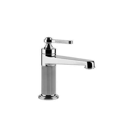 Immagine di Gessi VENTI20 miscelatore lavabo H.17 cm, con scarico e flessibili di collegamento, finitura cromo 65001#031