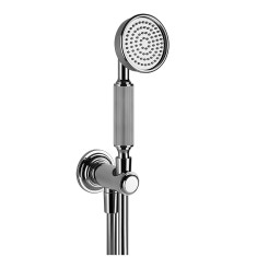 Immagine di Gessi VENTI20 set doccia con presa acqua, doccetta anticalcare e flessibile 150 cm, finitura cromo 65123#031