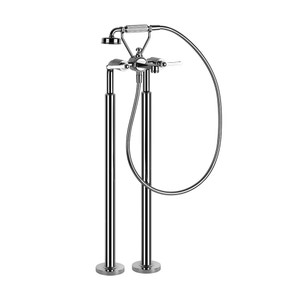 Immagine di Gessi VENTI20 piantana esterno vasca con doccetta, finitura cromo 65128#031