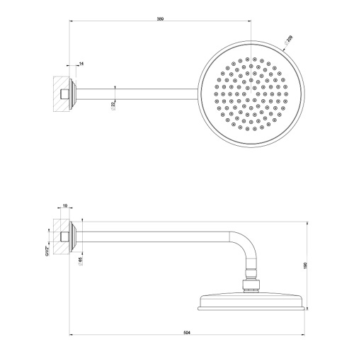 Immagine di Gessi VENTI20 soffione a parete orientabile Ø 23 cm, finitura cromo 65148#031