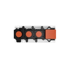 Immagine di Gessi Parte incasso per miscelatore termostatico a due funzioni, con attacchi da 3/4" 63011#031