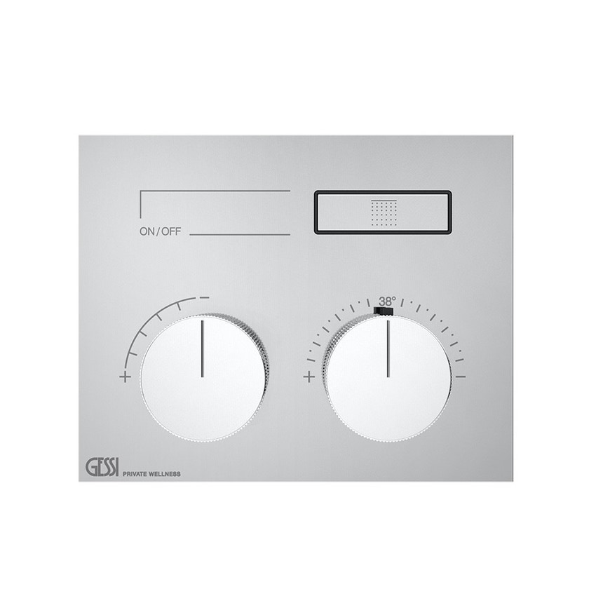 Immagine di Gessi HI-FI COMPACT miscelatore termostatico a una funzione, con pulsanti on-off, finitura cromo 63002#031