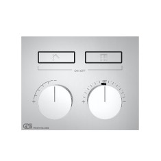 Immagine di Gessi HI-FI COMPACT miscelatore termostatico a due funzioni simultanee, con pulsanti on-off, finitura cromo 63004#031