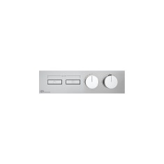 Immagine di Gessi HI-FI LINEAR miscelatore termostatico a due funzioni simultanee, con pulsanti on-off, senza corpo incasso, finitura cromo 63012#031