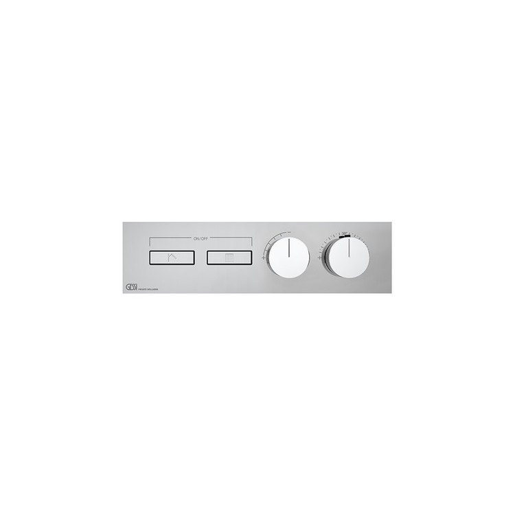 Immagine di Gessi HI-FI LINEAR miscelatore termostatico a due funzioni simultanee, con pulsanti on-off, finitura cromo 63012#031