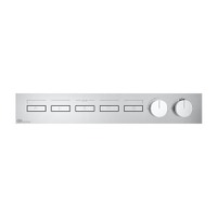Immagine di Gessi HI-FI LINEAR miscelatore termostatico a cinque funzioni simultanee, con pulsanti on-off, senza corpo incasso, finitura cromo 63018#031