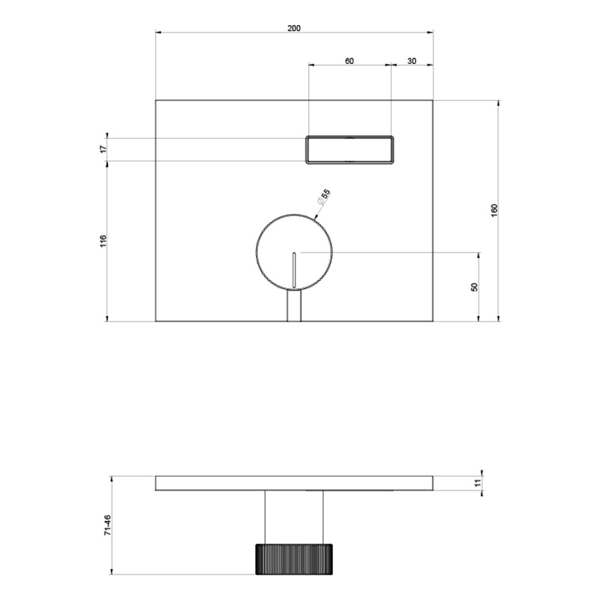 Immagine di Gessi HI-FI MIXER miscelatore monocomando a una funzione, con pulsanti on-off, senza corpo incasso, finitura cromo 63061#031