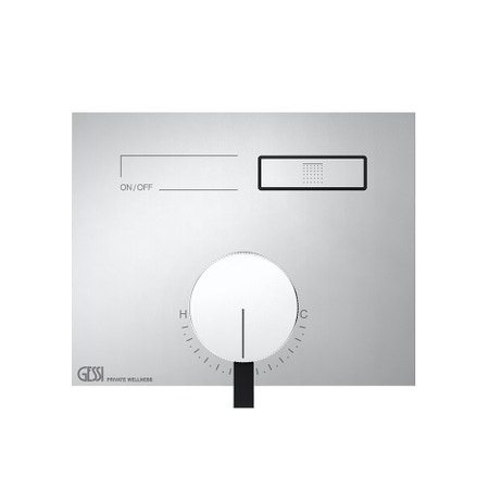 Immagine di Gessi HI-FI MIXER miscelatore monocomando a una funzione, con pulsanti on-off, senza corpo incasso, finitura cromo 63061#031