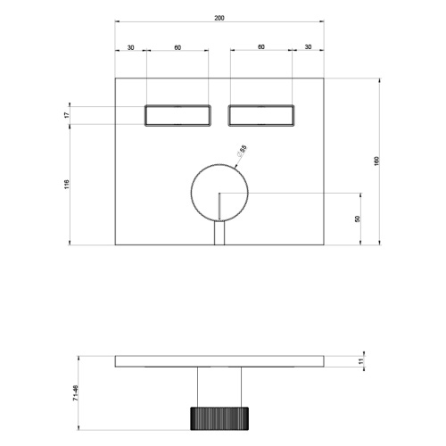 Immagine di Gessi HI-FI MIXER miscelatore monocomando a due funzioni simultanee, con pulsanti on-off, senza corpo incasso, finitura cromo 63079#031