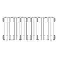 Immagine di Irsap TESI 6 radiatore 15 elementi H.40 L.67,5 P.21,5 cm, colore bianco RT604001501IRNON01