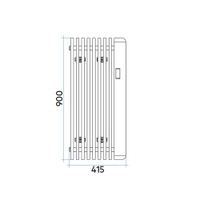Immagine di Irsap SAX radiatore elettrico H.90 L.41,5 P.8,2 cm, colore bianco S2ES041E01IRNNN001