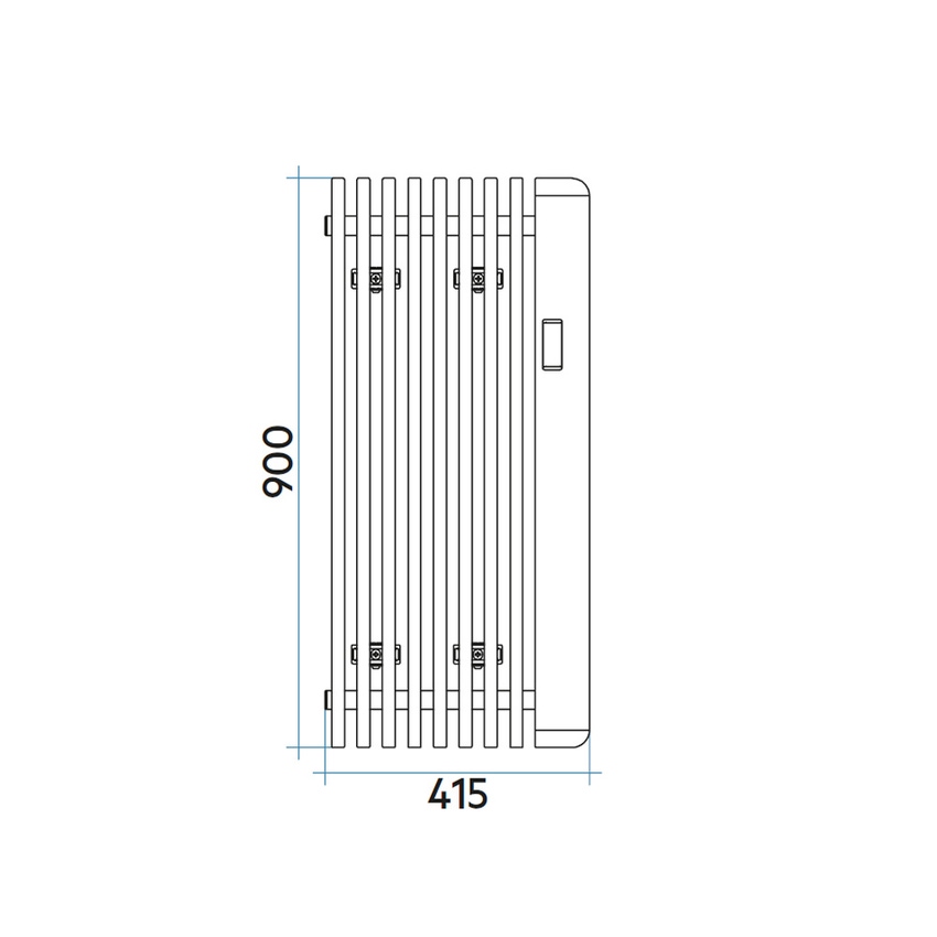 Immagine di Irsap SAX radiatore elettrico H.90 L.41,5 P.8,2 cm, colore bianco S2ES041E01IRNNN001