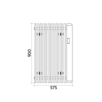 Immagine di Irsap SAX radiatore elettrico H.90 L.57,5 P.8,2 cm, colore bianco S2ES057E01IRNNN001