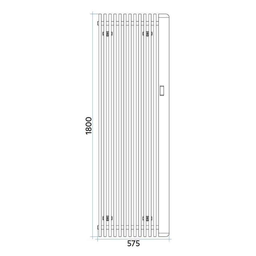 Immagine di Irsap SAX radiatore elettrico H.180 L.57,5 P.8,2 cm, colore bianco S2EE057E01IRNNN001