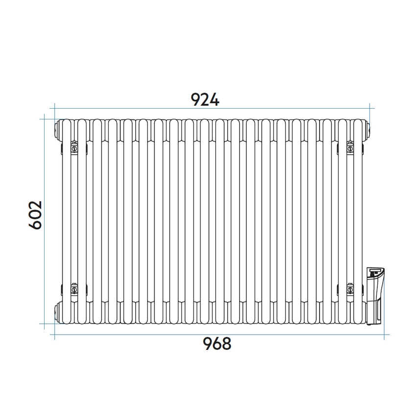 Immagine di Irsap TESI3 EH radiatore elettrico, 20 elementi, H.83,3 L.96,8 P.10,1 cm, verticale, colore bianco RT306002001IRH4N01