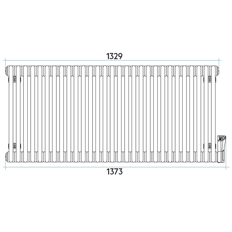 Irsap TESI3 EH-600-17 TESI3 EH radiatore elettrico, 17 elementi, H.83,3  L.69,8 P.10,1 cm, verticale, colore bianco - RT306001701IRH3N01