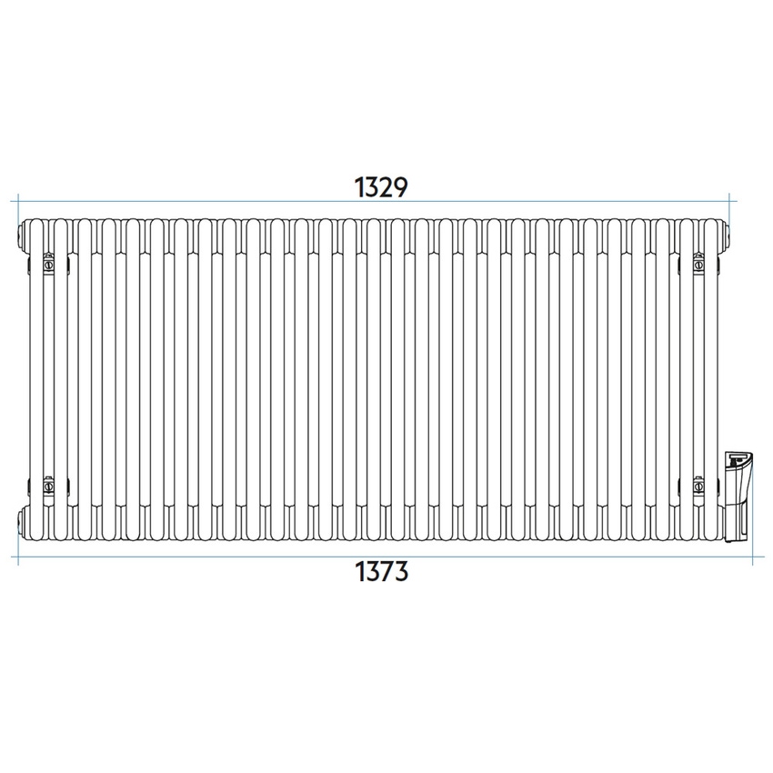 Immagine di Irsap TESI3 EH radiatore elettrico, 29 elementi, H.83,3 L.137,3 P.10,1 cm, verticale, colore bianco RT306002901IRH6N01