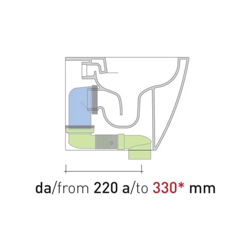 Immagine di Flaminia set per scarico a pavimento da 220 a 330 mm LK2233