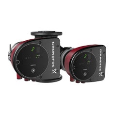 Immagine di Grundfos MAGNA1 D 32-80 F Circolatore elettronico a rotore bagnato ad alta efficienza per impianti di riscaldamento e condizionamento, versione gemellare con bocche flangiate DN 32, prevalenza max 8 m 99221279