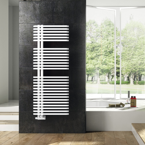 Immagine di Irsap JAZZ scaldasalviette attacco sinistro, 28 tubi, 2 intervalli, H.129 L.60 P.6,7 cm, colore bianco JLM060B01IR01NNN02