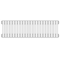 Immagine di Irsap TESI 6 radiatore 26 elementi H.60 L.117 P.21,5 cm, colore nero finitura opaco RT6060026K1IRNON