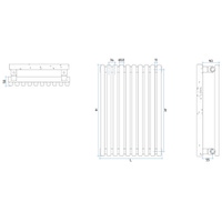 Immagine di Irsap ARPA23 radiatore verticale 4 elementi, H.70 L.13 P.5 cm, colore bianco finitura lucido SI107000401IR01A01