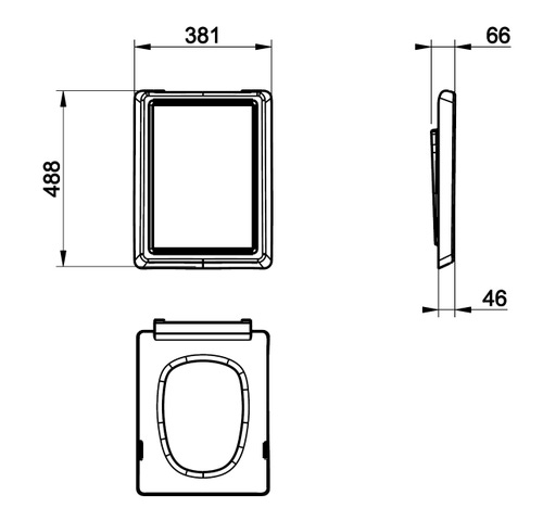 Immagine di Gessi Sedile in termoindurente per vaso 46753, colore bianco finitura lucido 46757#031