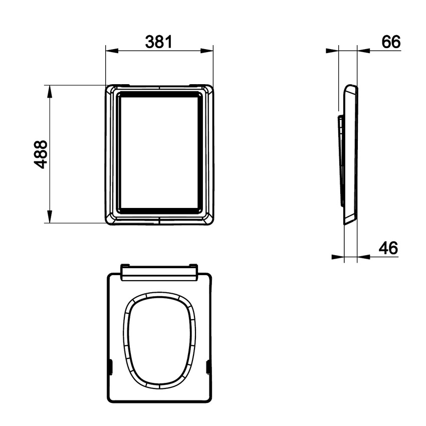 Immagine di Gessi Sedile in termoindurente per vaso 46753, colore bianco finitura lucido 46757#031