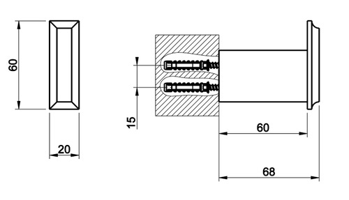 Immagine di Gessi ELEGANZA appendino a parete, finitura cromo 46521#031