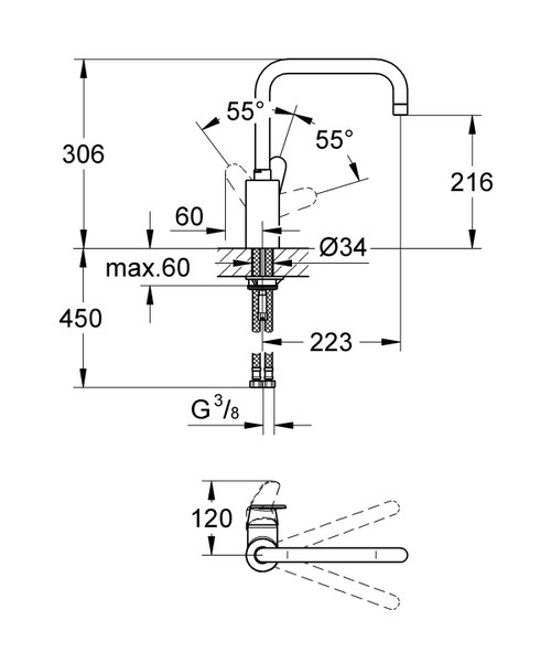 Miscelatore monocomando per lavello