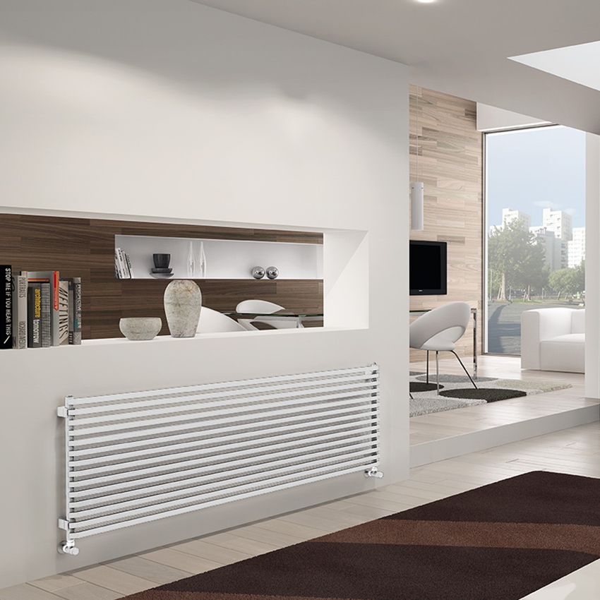 Immagine di Irsap SAX radiatore orizzontale 14 elementi, H.56 L.180 P.5,5 cm, colore bianco SX118001401IR01H01