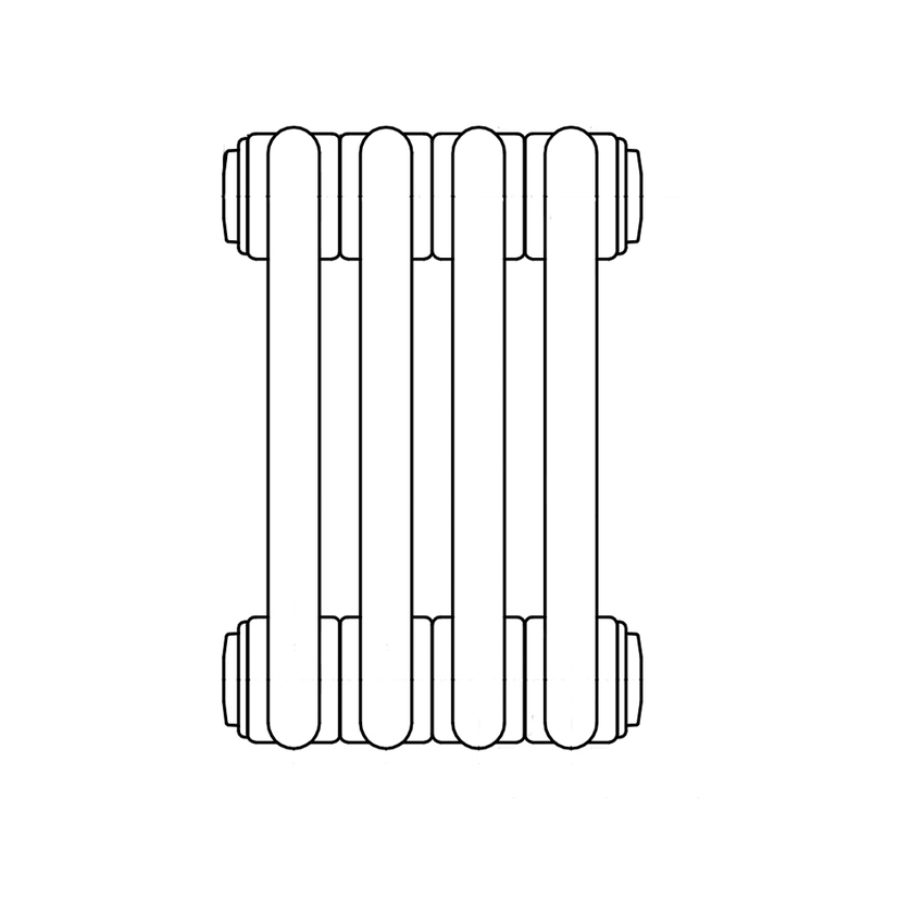 Immagine di Irsap TESI 2 radiatore 4 elementi H.180 L.18 P.6,5cm, colore bianco finitura opaco RT2180004J8IR02N