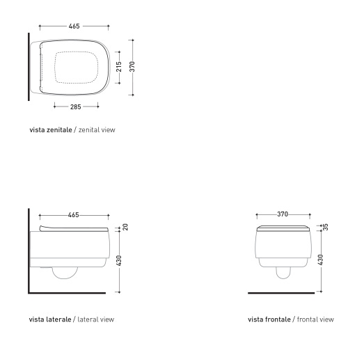 Immagine di Flaminia FLAG set sanitari sospesi, vaso goclean® finitura bicolore argilla e carbone opaco, bidet con troppopieno finitura bicolore argilla e carbone opaco, coprivaso con discesa rallentata colore carbone finitura opaco FG118GSAC+FGCW03CAR+FG218SAC