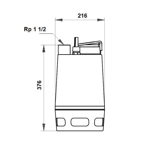 Immagine di Grundfos UNILIFT AP 35.40.06.3.V Pompa sommergibile trifase in acciaio inox per drenaggio acque reflue, senza galleggiante, portata max 15 m³/h - prevalenza max 10 m 96000169