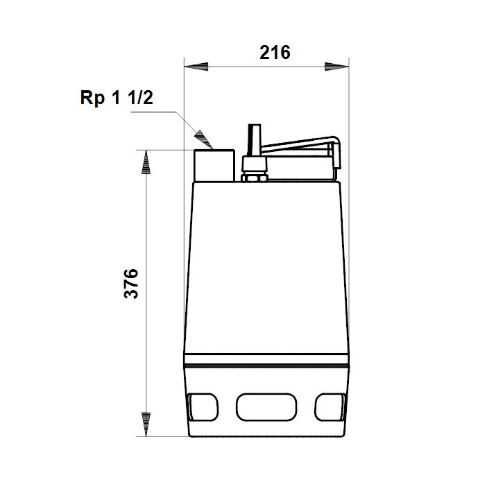 Immagine di Grundfos UNILIFT AP 35.40.06.3.V Pompa sommergibile trifase in acciaio inox per drenaggio acque reflue, senza galleggiante, portata max 15 m³/h - prevalenza max 10 m 96000169