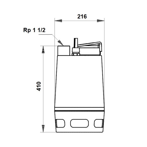 Immagine di Grundfos UNILIFT AP 35.40.08.1.V Pompa sommergibile in acciaio inox per drenaggio acque reflue, senza galleggiante, portata max 18 m³/h - prevalenza max 11 m 96001672