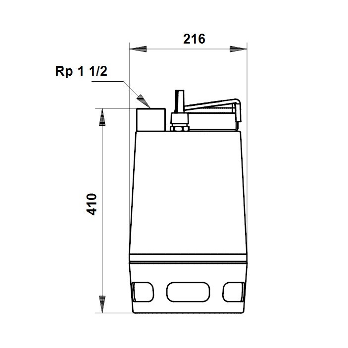 Immagine di Grundfos UNILIFT AP 35.40.08.1.V Pompa sommergibile in acciaio inox per drenaggio acque reflue, senza galleggiante, portata max 18 m³/h - prevalenza max 11 m 96001672