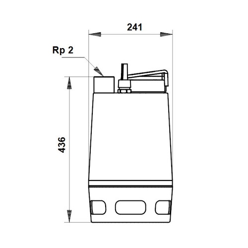 Immagine di Grundfos UNILIFT AP 50.50.08.3.V Pompa sommergibile trifase in acciaio inox per drenaggio acque reflue, senza galleggiante, portata max 25 m³/h - prevalenza max 9 m 96010563