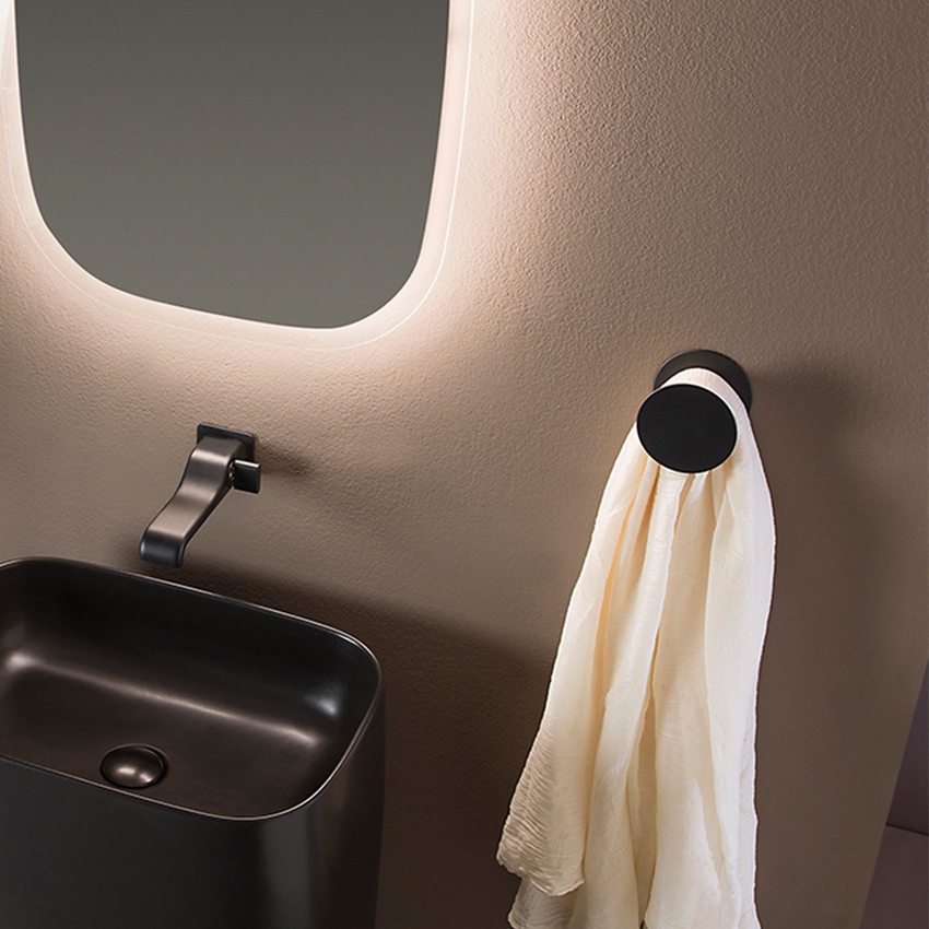 Immagine di Flaminia HOOP portasalviette 10 cm, colore nero finitura opaco HPSGNER