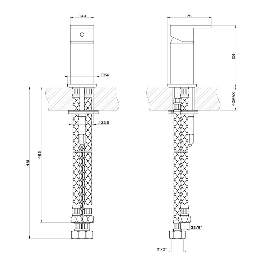 Immagine di Gessi RETTANGOLO comando remoto finitura cromo 20047#031