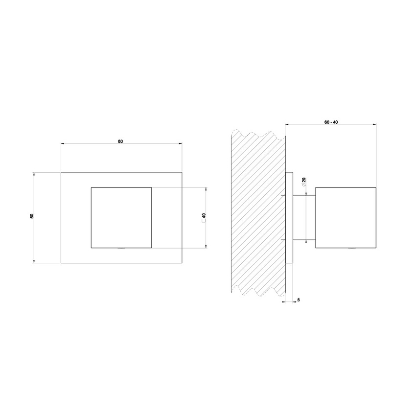 Immagine di Gessi RETTANGOLO deviatore, finitura cromo 20175#031