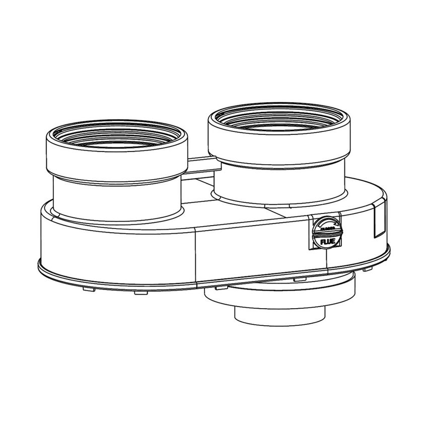 Immagine di Beretta Kit sdoppiatore orientabile compatto per Exclusive X da Ø 60/100 mm a Ø 80-80 mm 20190475