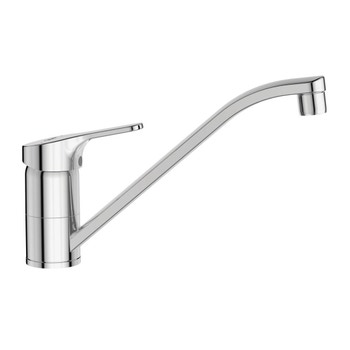 Immagine di Ceramica Dolomite BASE miscelatore monocomando per lavello, con bocca tubolare orientabile, finitura cromo BC152AA