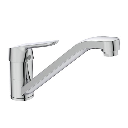 Immagine di Ideal Standard CERAFLEX miscelatore monocomando da appoggio su lavello, bocca di erogazione orientabile, finitura cromo BC129AA