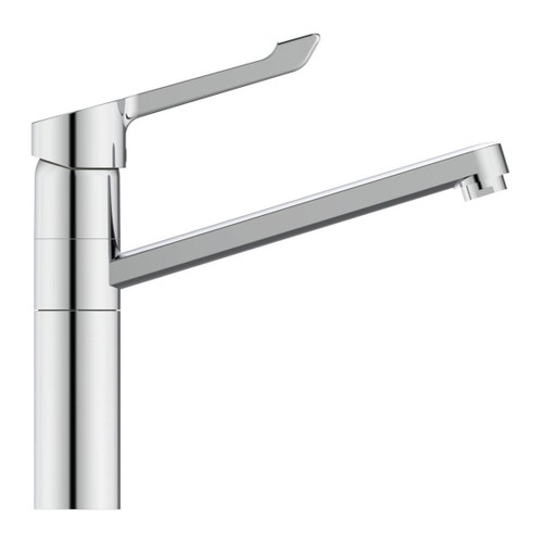 Immagine di Ideal Standard CERAFLEX miscelatore monocomando da appoggio su lavello con leva lunga, bocca di erogazione orientabile, finitura cromo BC137AA