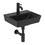 Immagine di Ideal Standard CERALINE miscelatore lavabo P.15 cm, con asta di comando e scarico piletta da 1-1/4", colore nero finitura opaco BC193XG